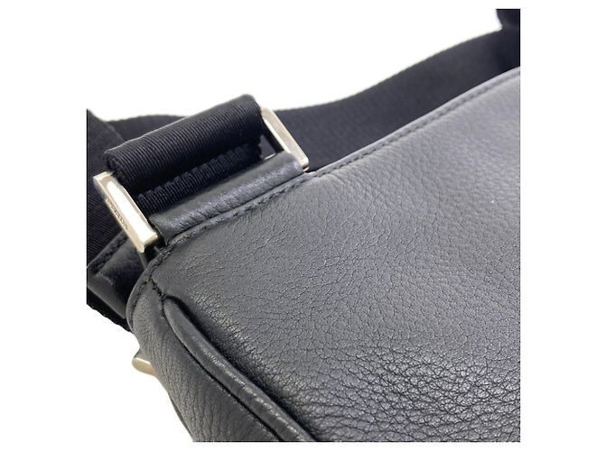 Sac à épaule Prada avec logo métallique Noir - vue 10