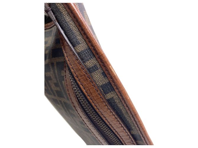 Fendi Zucca Pattern Shoulder Bag Brown - view 7