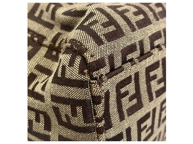 Fendi Tote Bag aus Canvas mit Zucchino-Muster Braun - Ansicht 11