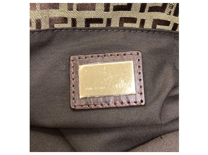 Fendi Tote Bag aus Canvas mit Zucchino-Muster Braun - Ansicht 6