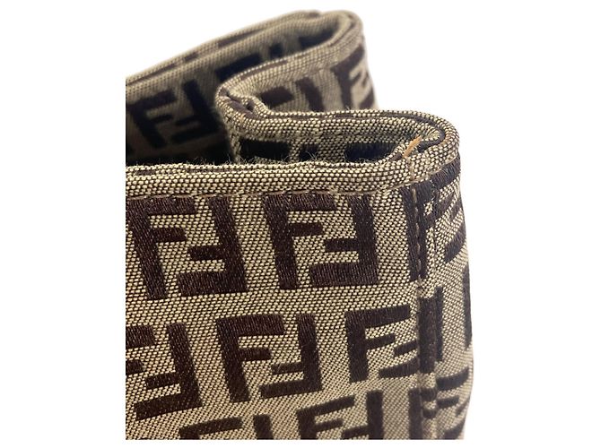 Fendi Tote Bag aus Canvas mit Zucchino-Muster Braun - Ansicht 7