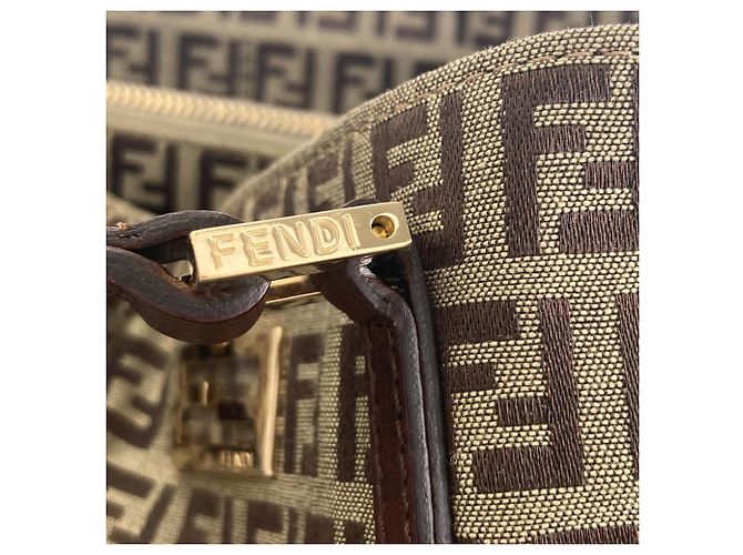 Fendi Tote Bag aus Canvas mit Zucchino-Muster Braun - Ansicht 8