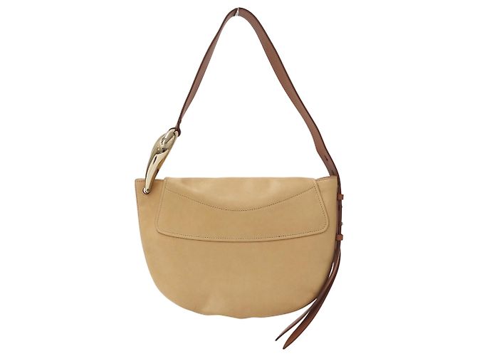 Bolsa de ombro Chloé em couro bege - vista 2