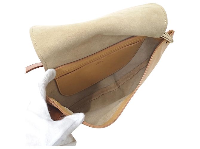 Bolsa de ombro Chloé em couro bege - vista 5