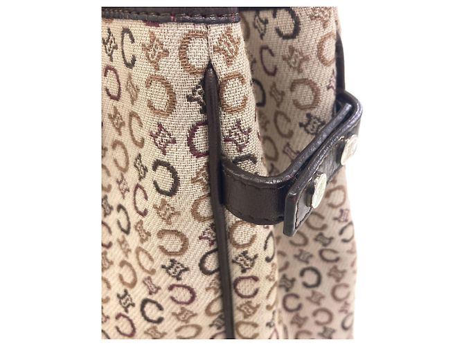 Céline Sac cabas Celine C Macadam Canvas Marron - vue 13