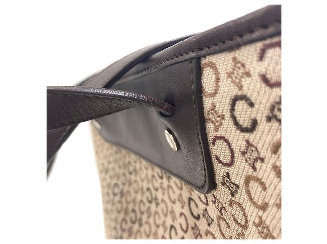Céline Sac cabas Celine C Macadam Canvas Marron - vue 14