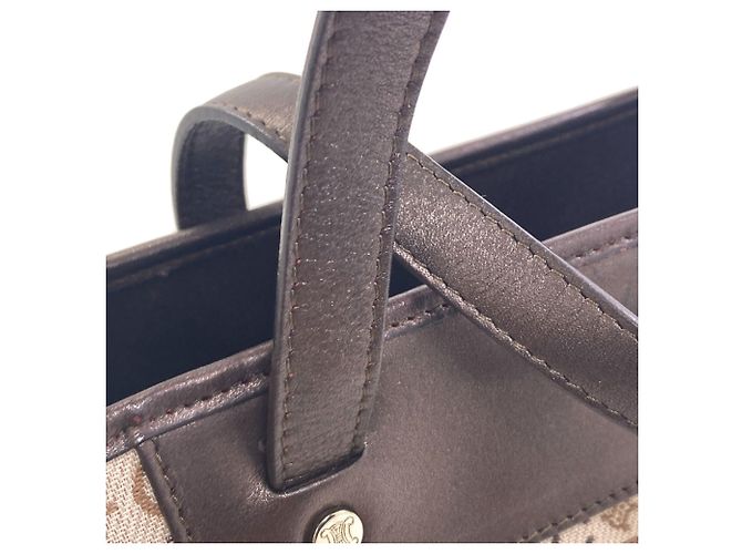 Céline Sac cabas Celine C Macadam Canvas Marron - vue 15