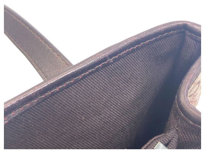 Céline Sac cabas Celine C Macadam Canvas Marron - vue 7