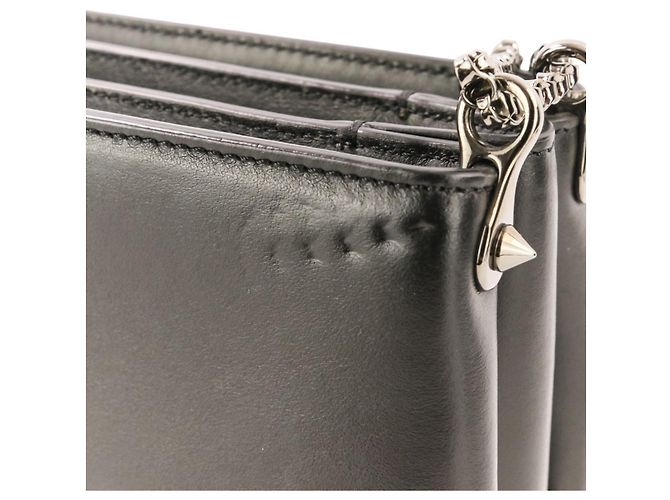 Borsa a tracolla Christian Louboutin Trilby Small con borchie Spike e catena Nero - vista 16