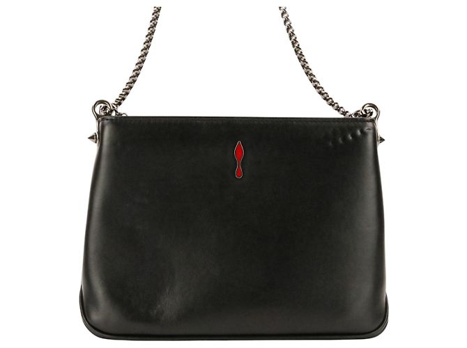 Borsa a tracolla Christian Louboutin Trilby Small con borchie Spike e catena Nero - vista 2