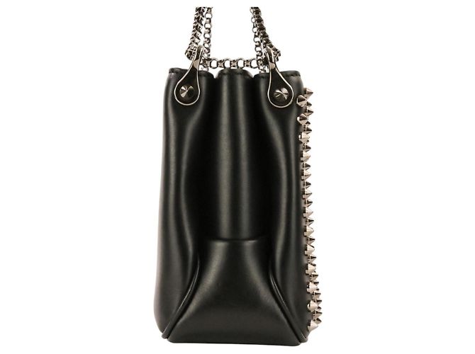 Borsa a tracolla Christian Louboutin Trilby Small con borchie Spike e catena Nero - vista 4