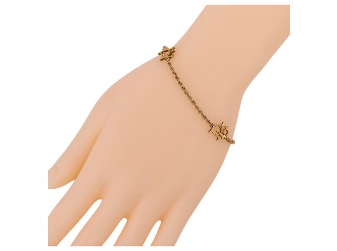 Bracciale Christian Dior 750 Twist Chain Logo D'oro - vista 2
