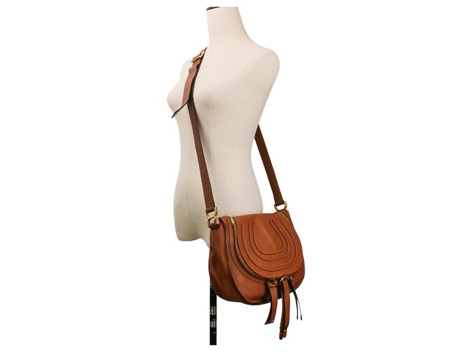 Chloé Chloe Marcie Schultertasche aus Leder Braun - Ansicht 13