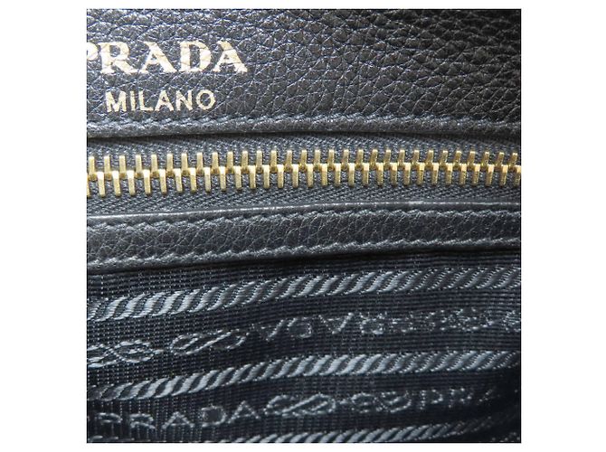 Sac à épaule Prada 1BH093 Logo Noir - vue 10