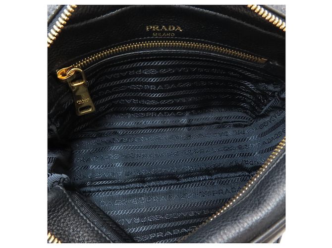 Sac à épaule Prada 1BH093 Logo Noir - vue 5
