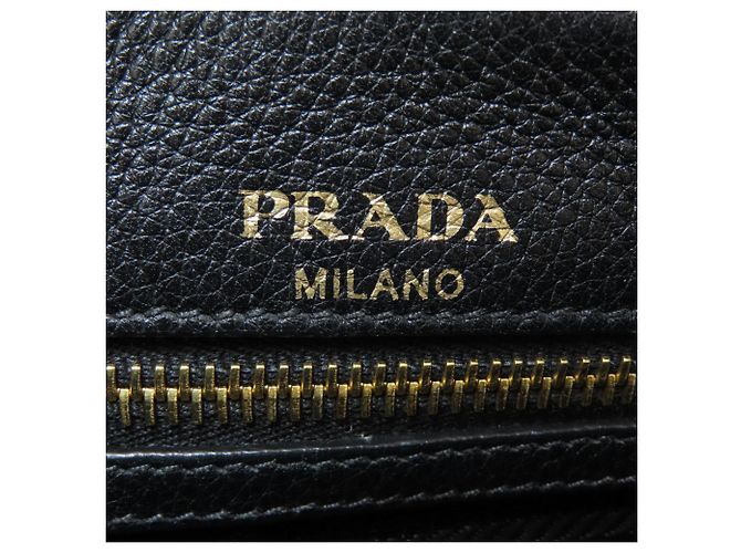 Sac à épaule Prada 1BH093 Logo Noir - vue 6