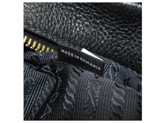 Sac à épaule Prada 1BH093 Logo Noir - vue 7
