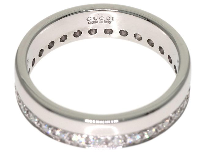 Anillo Gucci Alianza Eternity en Oro Blanco 18K y Diamantes - vista 4