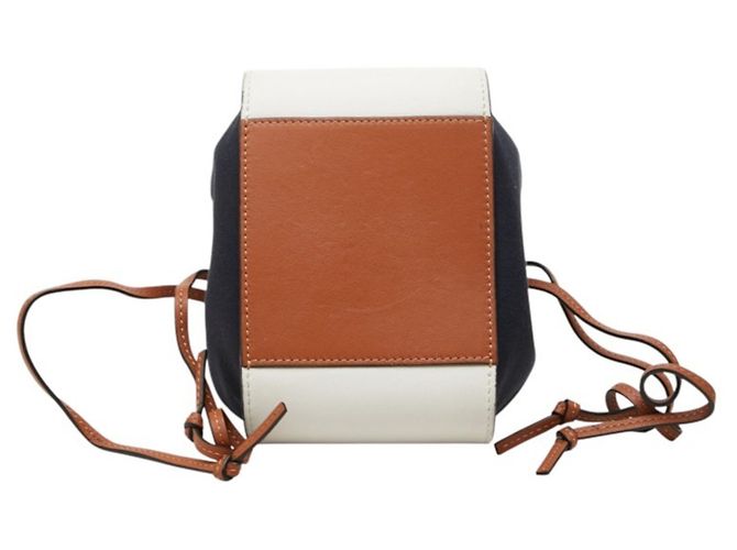 Borsa a mano Loewe Anagram Hammock Sailor Bianco Blu navy - vista 3
