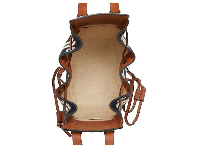 Borsa a mano Loewe Anagram Hammock Sailor Bianco Blu navy - vista 8
