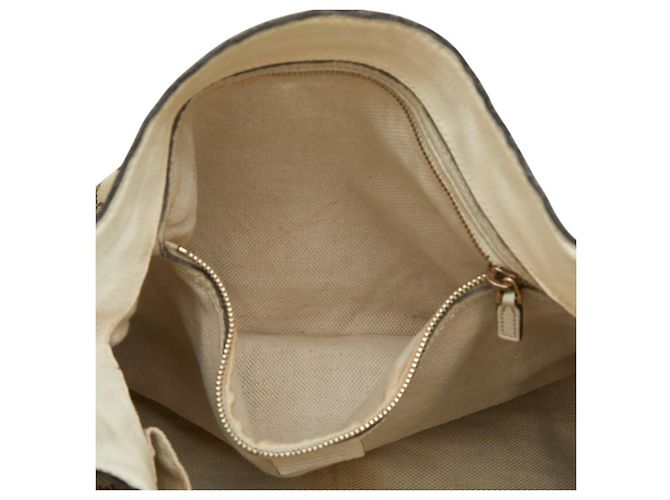 Borsa Gucci GG Canvas Bamboo Beige Crudo - vista 11
