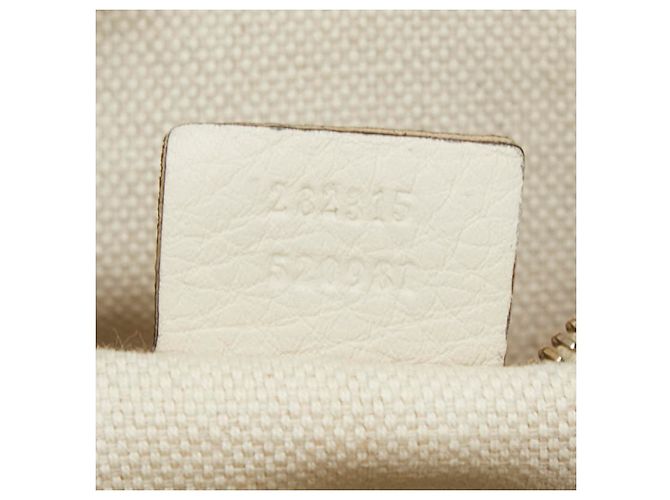 Borsa Gucci GG Canvas Bamboo Beige Crudo - vista 12