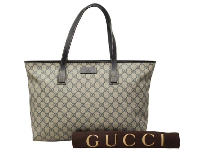 Sac à main cabas Gucci GG Supreme Marron - vue 12