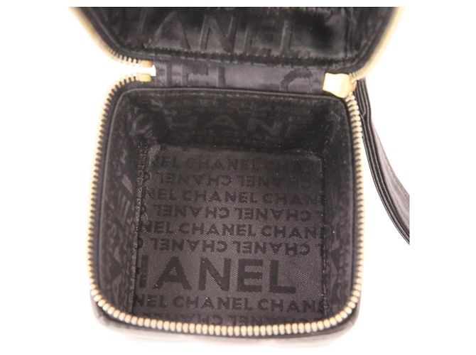 Pochette borsa in pelle nera Chanel Nero - vista 10
