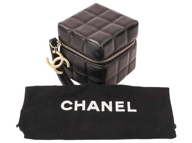 Pochette borsa in pelle nera Chanel Nero - vista 13