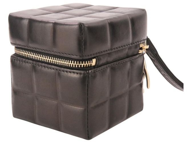 Pochette borsa in pelle nera Chanel Nero - vista 4