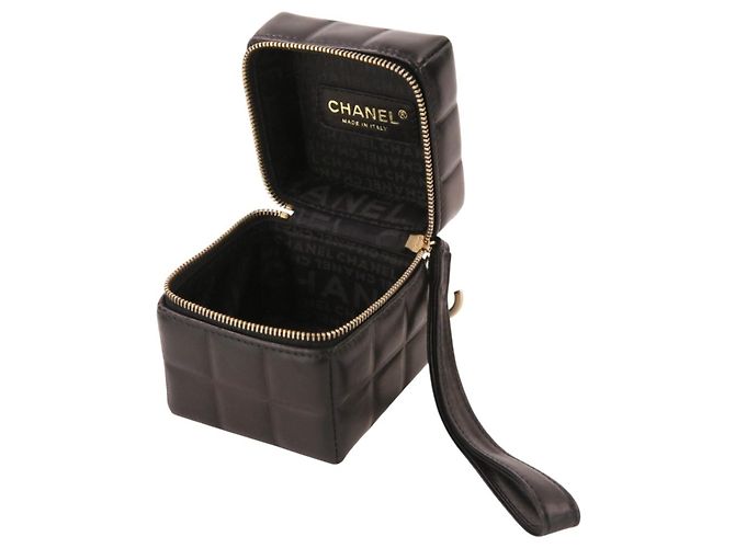 Pochette borsa in pelle nera Chanel Nero - vista 9