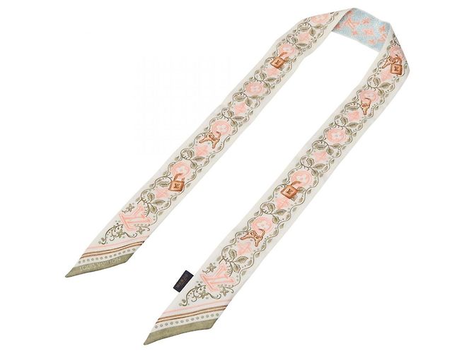 Louis Vuitton Bandeau BB Summer Garden Scarf Blanco Multicolor Caqui - vista 2