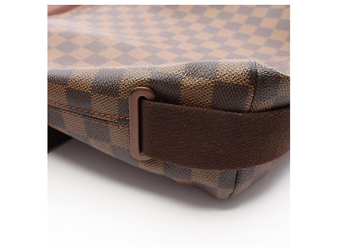 Borsa a tracolla Louis Vuitton Brooklyn GM Damier Ebene Marrone - vista 10