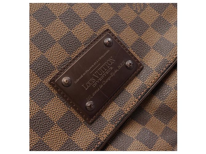 Borsa a tracolla Louis Vuitton Brooklyn GM Damier Ebene Marrone - vista 11