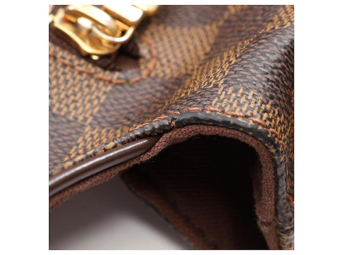 Borsa a tracolla Louis Vuitton Brooklyn GM Damier Ebene Marrone - vista 8