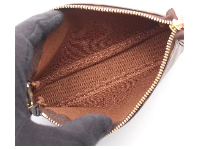 Louis Vuitton Mini Pochette Accessoires Marrone Multicolore Monogramma - vista 3