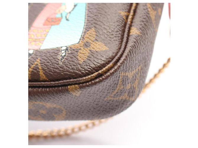 Louis Vuitton Mini Pochette Accessoires Marrone Multicolore Monogramma - vista 6