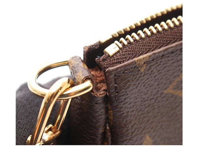 Louis Vuitton Mini Pochette Accessoires Marrone Multicolore Monogramma - vista 8