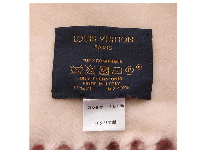Sciarpa in cashmere Louis Vuitton Reykjavik Gradient Monogram Rosa Beige - vista 3
