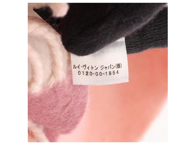 Sciarpa in cashmere Louis Vuitton Reykjavik Gradient Monogram Rosa Beige - vista 4