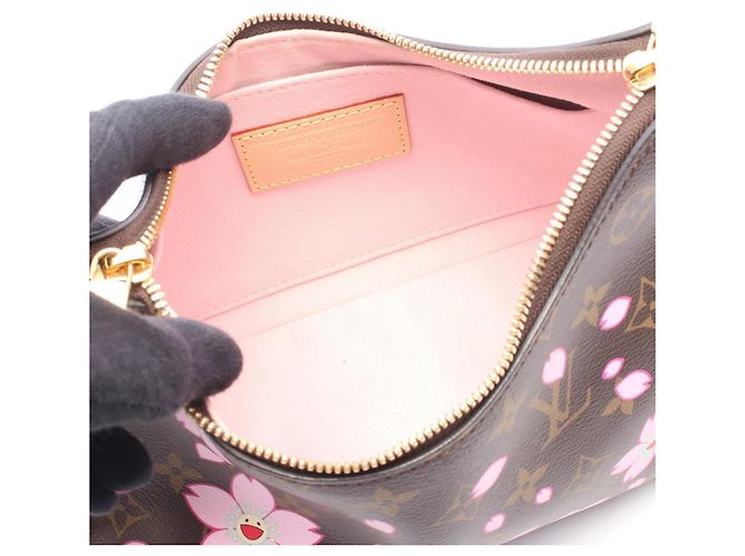Borsa Louis Vuitton x Takashi Murakami Boulogne PM Monogram Sakura Marrone Multicolore Monogramma - vista 3