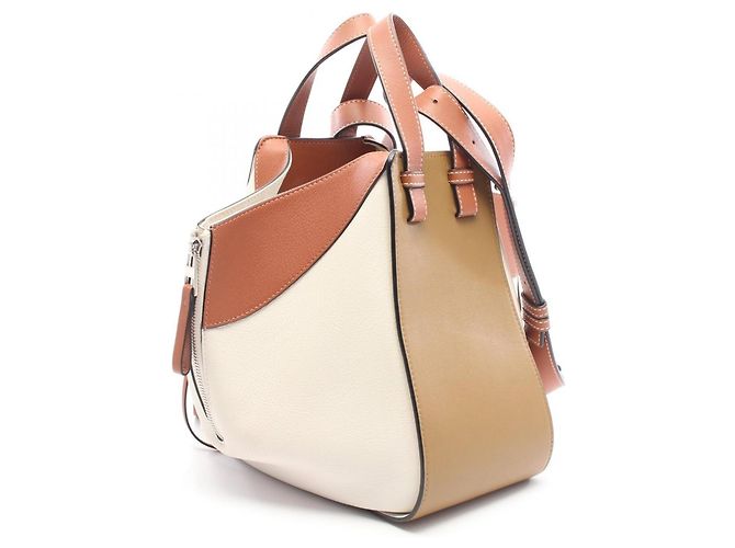 Bolsa 2-Way Loewe Hammock Small Marrom Branco - vista 2