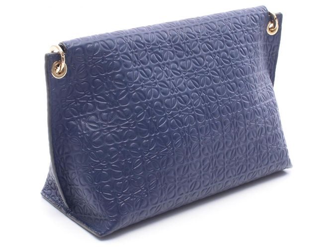 Loewe Avenue Repeat Anagram Schultertasche Marineblau - Ansicht 2