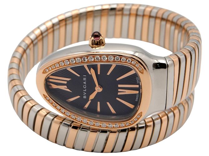 Bulgari Relógio Bvlgari Serpenti Tubogas com bisel de diamantes - vista 2