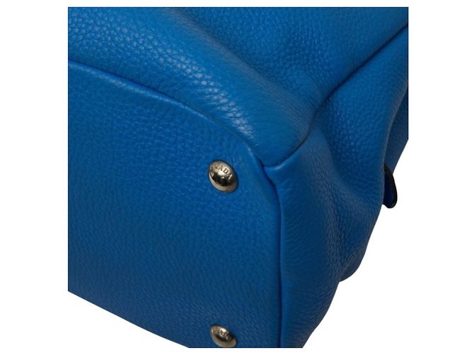 Bolso Tote Prada Vitello Daino de piel azul - vista 4
