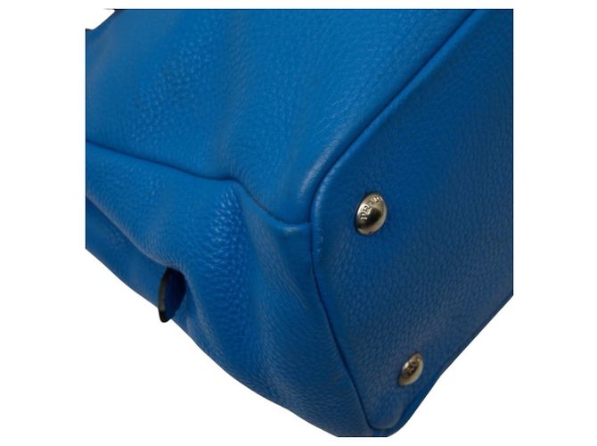 Bolso Tote Prada Vitello Daino de piel azul - vista 7