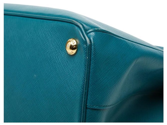 Sac à main Prada Galleria avec plaque logo triangle Orange - vue 4