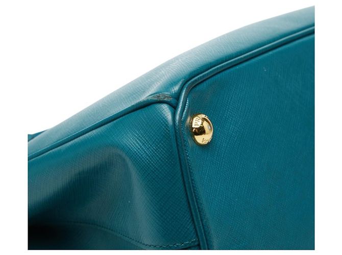 Sac à main Prada Galleria avec plaque logo triangle Orange - vue 5