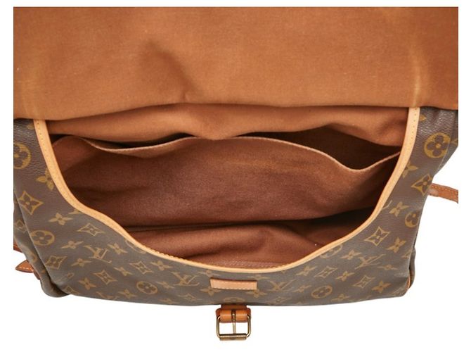 Borsa a tracolla Louis Vuitton Monogram Saumur 35 Marrone - vista 11