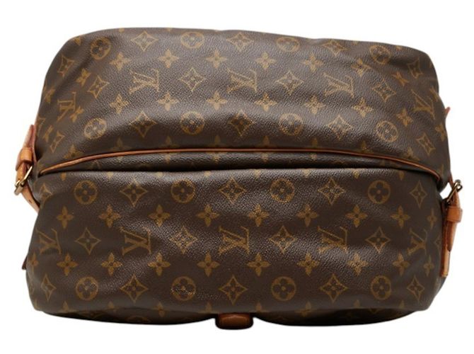Borsa a tracolla Louis Vuitton Monogram Saumur 35 Marrone - vista 3